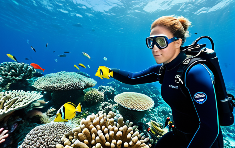 다이빙 강사로 일하기 좋은 국가 - Tropical Paradise Instructor**

"Diving instructor, smiling, fully clothed in professional dive gear...