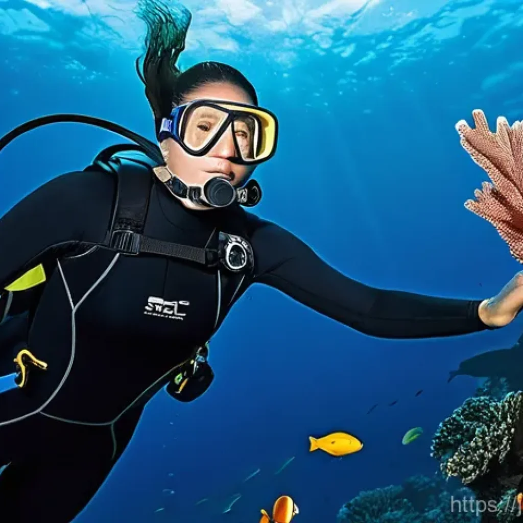 다이빙 강사 자격 유지 요건 - **Prompt:** A professional diving instructor, a Japanese woman in her late 30s, with a friendly and ...